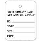 1155 Price Tags Strips of 5 White 1 3/8 x 1 3/4"