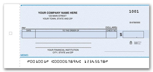 116NC Personal Size One Write Check 6 x 3"