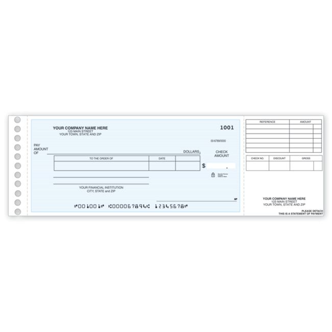 118011N Long Stub Disbursement Checks...