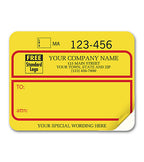 1200B Jumbo Shipping Labels w/ UPS # Padded Yellow w/ Red 4 3/4 x 3 3/4"