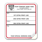 1202 Shipping Content Labels Padded White w/ Black & Red 4 x 4 1/2"