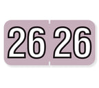 120726 2026 Barkley End Tab Compatible Year Label Mauve 3/4 x 3/4" (folded)
