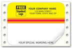1210 Mailing Labels Continuous White with Red and Orange 3 7/8 x 2 7/8"