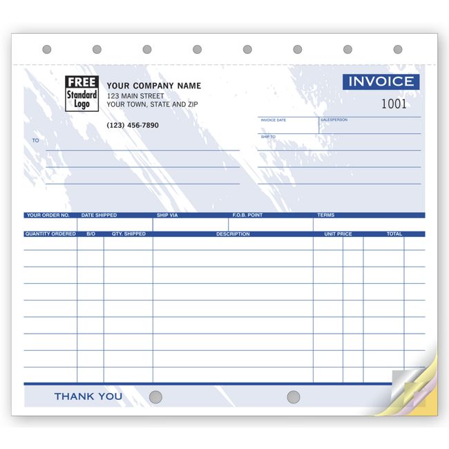 121T Small Shipping Invoices Color...