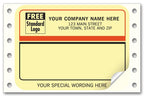 1228 Mailing Labels Continuous Beige with Black and Rust Border 3 7/8 x 2 7/8"