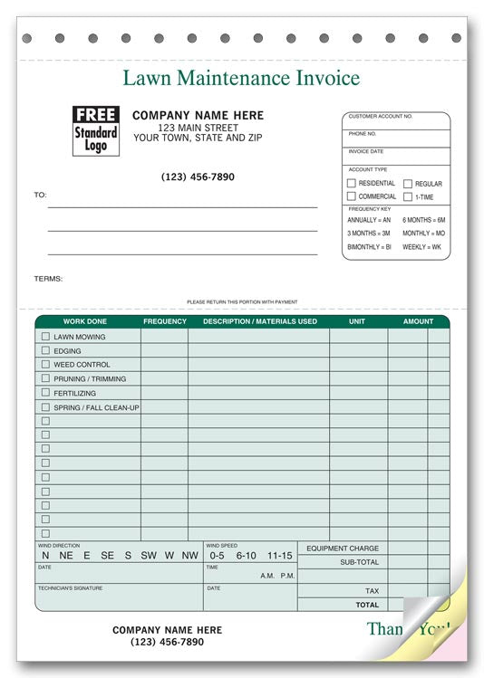 123 Lawn Maintenance Invoices 6...