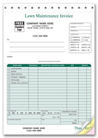 123 Lawn Maintenance Invoices 6 3/8 x 8 1/2"
