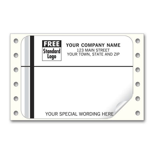 1236 Mailing Labels Continuous White with Black and Gray Stripes 3 7/8 x 2 7/8"