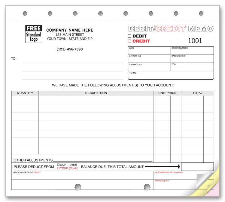 124 Debit and Credit Memos...