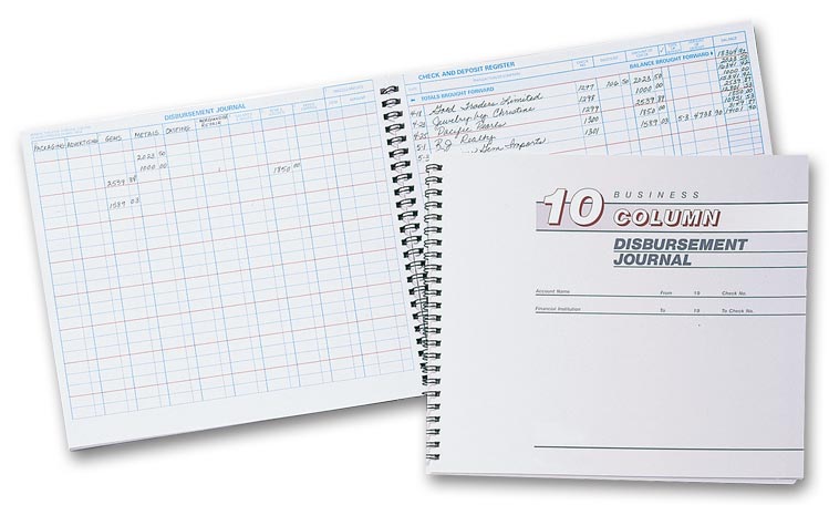 126051N, Cash Receipts Journal - 10 Column Disbursement Journal