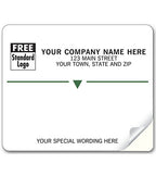 12698 Embassy Mailing Labels, Laser/Inkjet, w/ Green Stripe 4 x 3 1/3"
