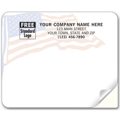 12779 American Flag Mailing Labels Laser Flag Background 4 x 3 1/3"