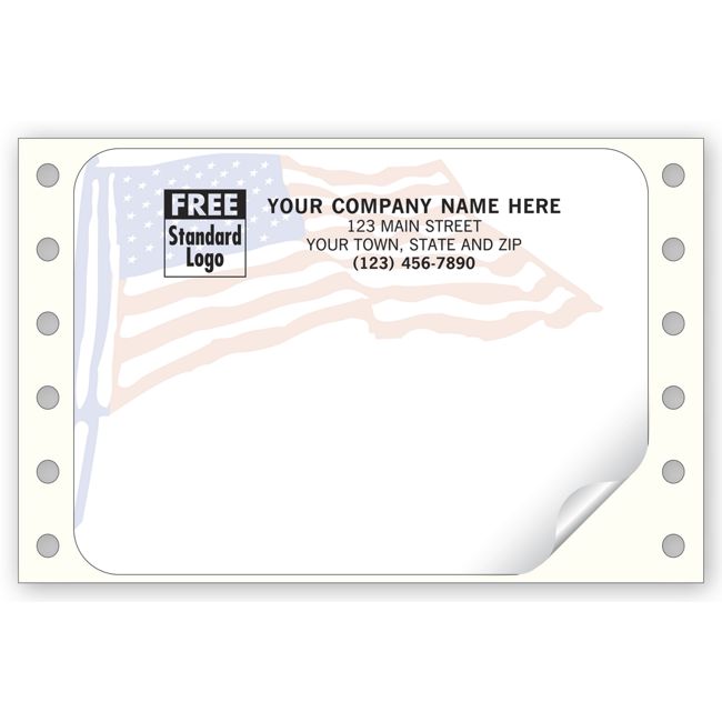 12780 American Flag Mailing Labels...