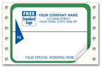 1287 Mailing Labels Continuous White w/ Green Border 3 7/8 x 2 7/8"