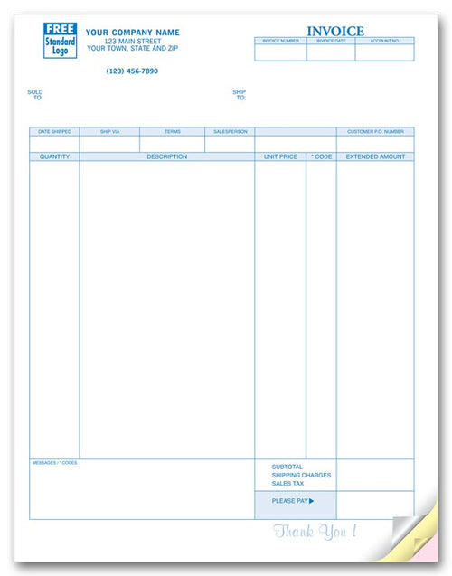 13034 Invoices Laser Classic 8 1/2 x 11"
