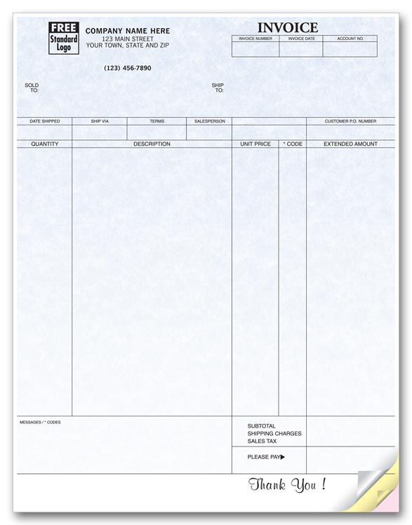 13034G Invoices Laser Parchment 8...
