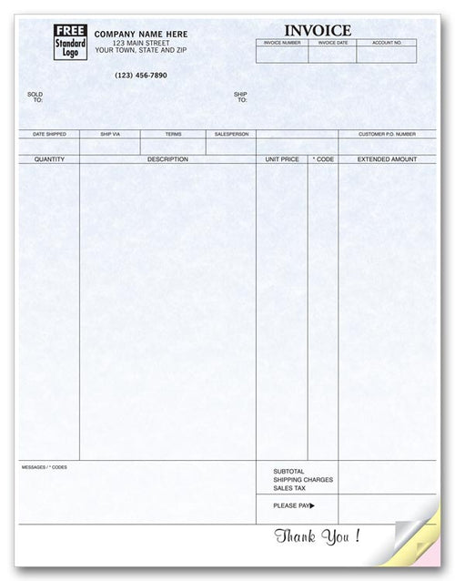 13034G Invoices Laser Parchment 8 1/2 x 11"