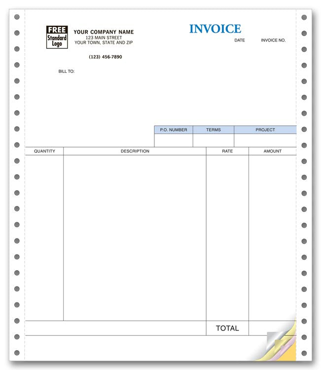 13050 Service Invoices Continuous Classic...