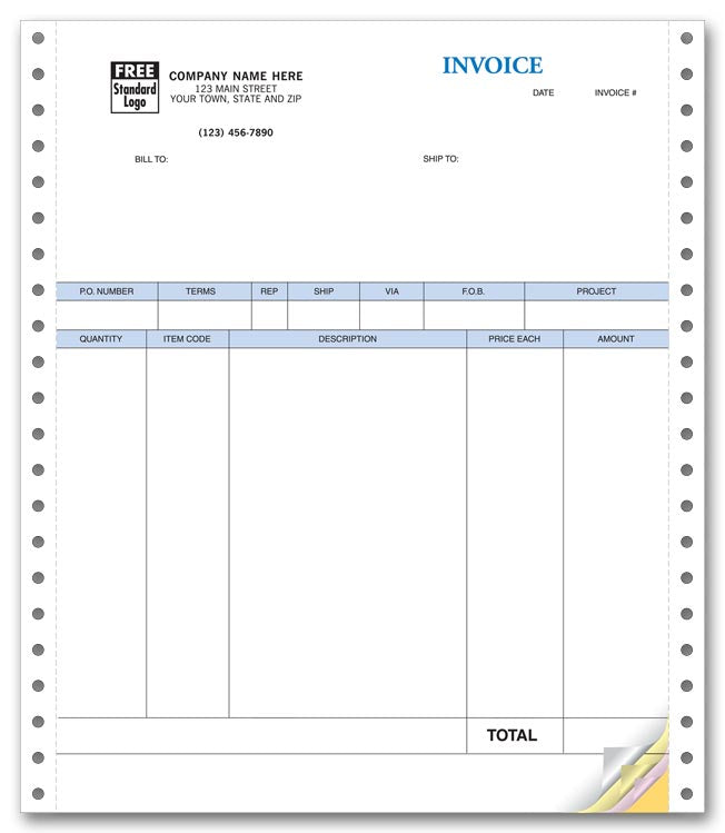 13051B Product Invoices Continuous Classic...