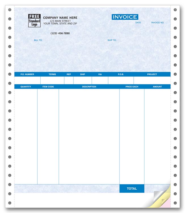 13051G Product Invoices Continuous Parchment...