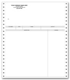 13110 11" Continuous Invoice 9 1/2 x 11"