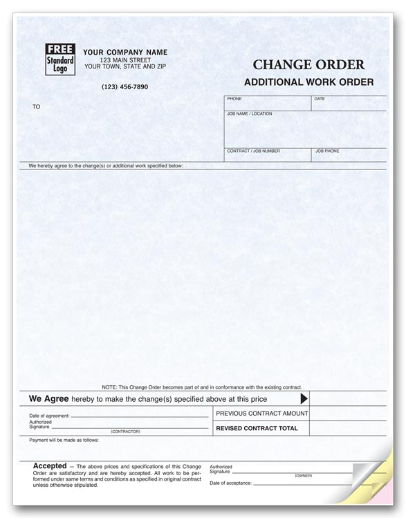 13124G Change Orders Laser Parchment...