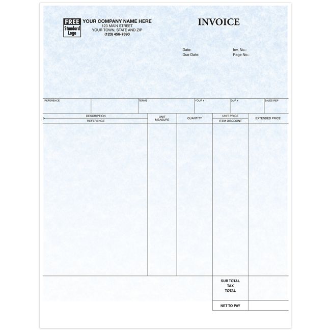 13151G Laser Service Invoice Parchment...