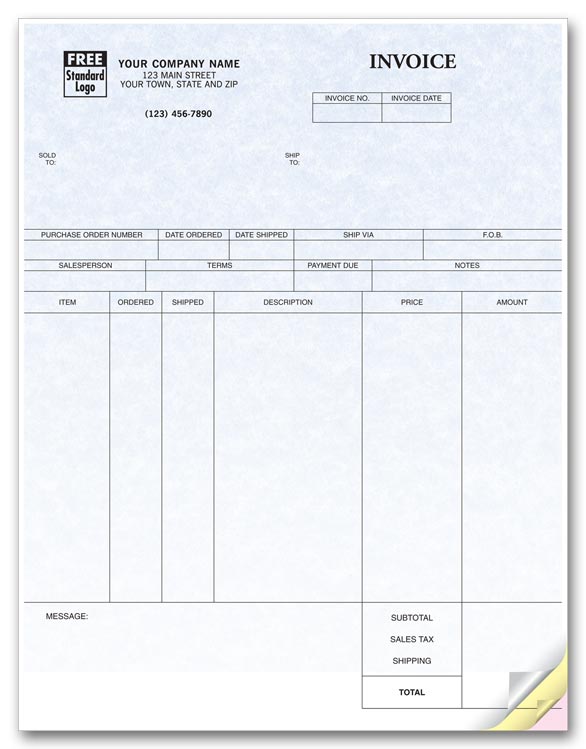 13187G Inventory Invoices Laser Parchment...