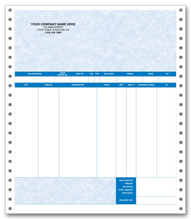 13246G Continuous Invoice Parchment 8...