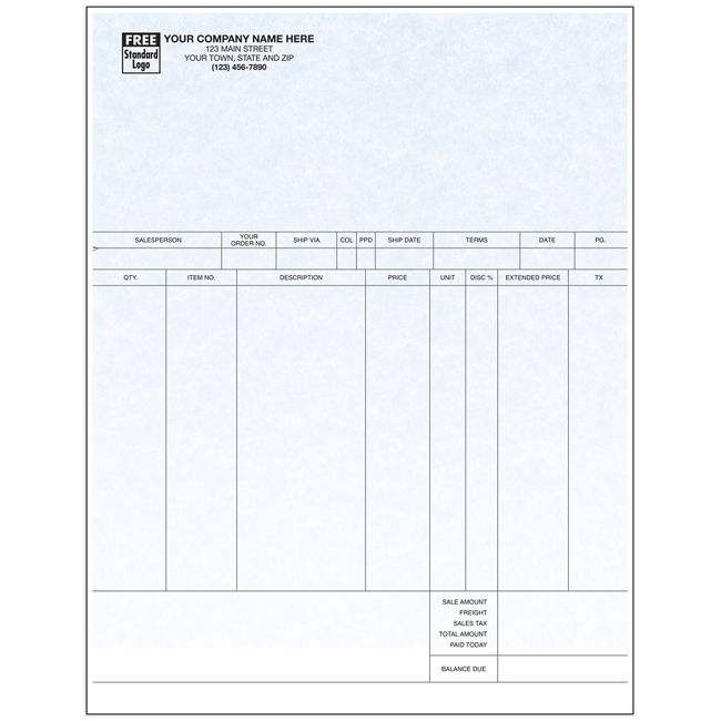 13247G Laser Invoice Parchment 8...