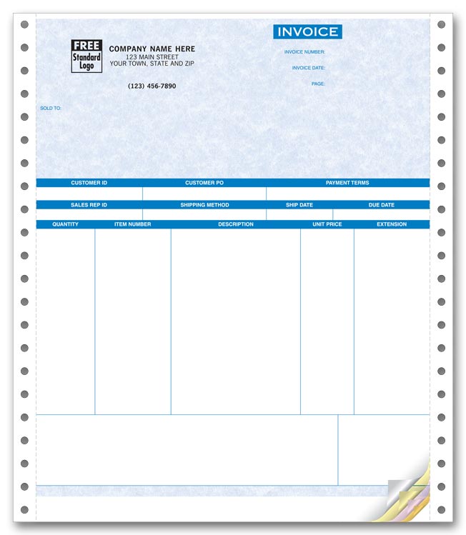 13340G Product Invoices Continuous Parchment...