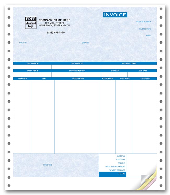 13477G Continuous Parchment Product Invoices...