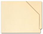 1348 End Tab Diagonal Cut File Pocket Manila14 pt No expansion 12 1/4 x 9 1/2"