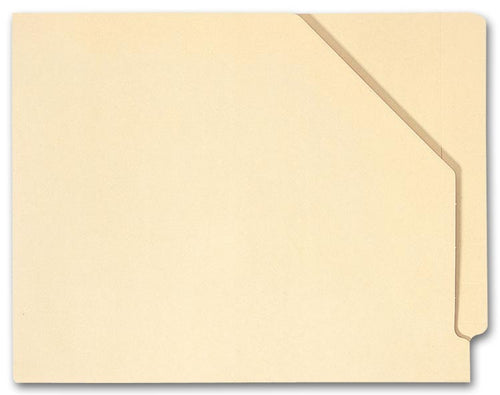 1348 End Tab Diagonal Cut File Pocket Manila14 pt No expansion 12 1/4 x 9 1/2"