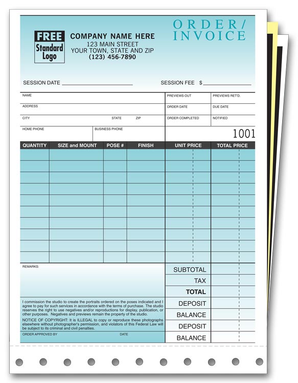 135 Photo Order Form with...