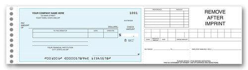 135011N Payroll General Expense Center Check 7 1/8 x 3 3/10"