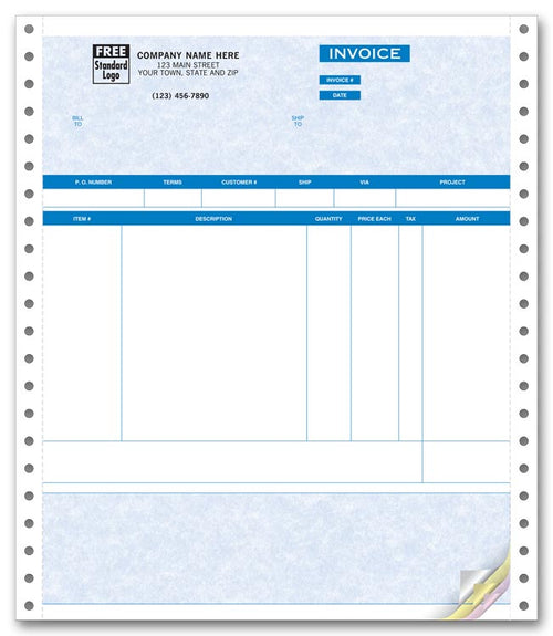 13707G Product Invoices Continuous Parchment 8 1/2 x 11"