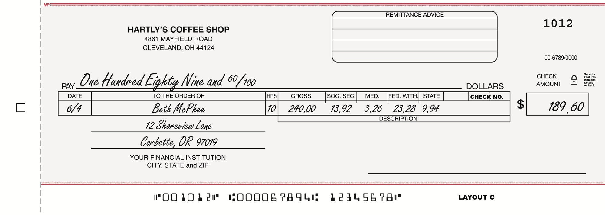150NC Payroll/General Cash Disbursement Center...