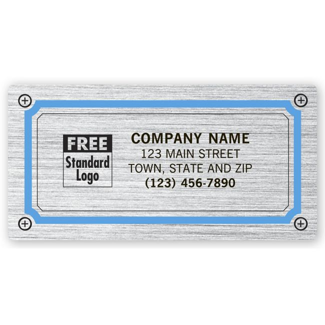 1510 Advertising Labels Brushed Chrome...