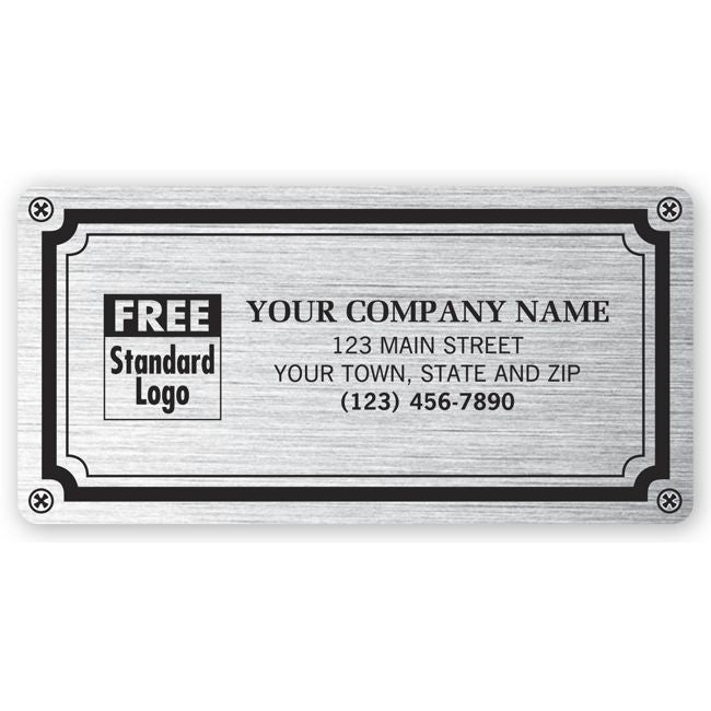 1521 Weatherproof Plate Label Brushed...