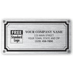 1521 Weatherproof Plate Label Brushed Silver Poly 4 x 2"