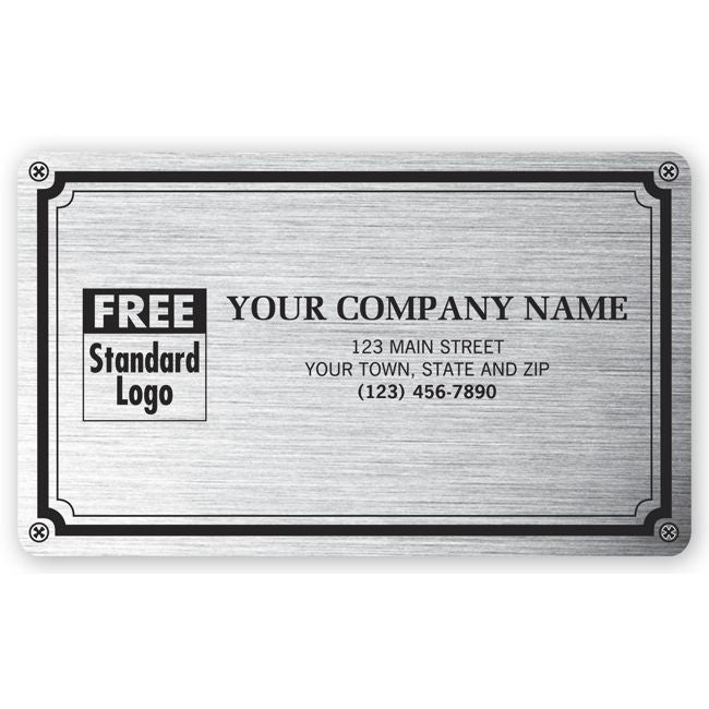 1522 Weatherproof Plate Label Brushed...