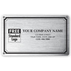 1522 Weatherproof Plate Label Brushed Silver Poly 5 x 3"