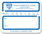 1546A Jumbo Mailing Labels w/ "Ship Via" Check Boxes Padded 4 3/4 x 3 3/4"