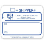 1546B Jumbo Shipping Labels with UPS No. Padded White with Blue 4 3/4 x 3 3/4"