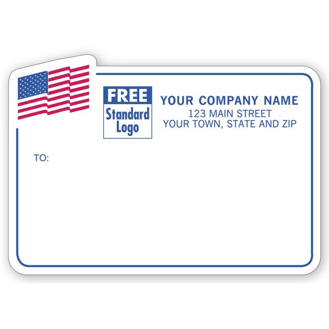 1677 American Flag Mailing Labels...