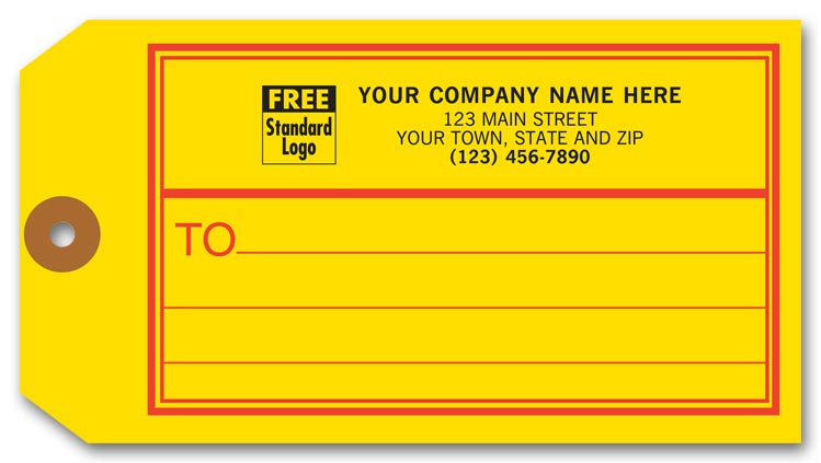 169 Shipping Tag Yellow Red...