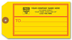 169 Shipping Tag Yellow Red 3 1/8 x 5 3/4"