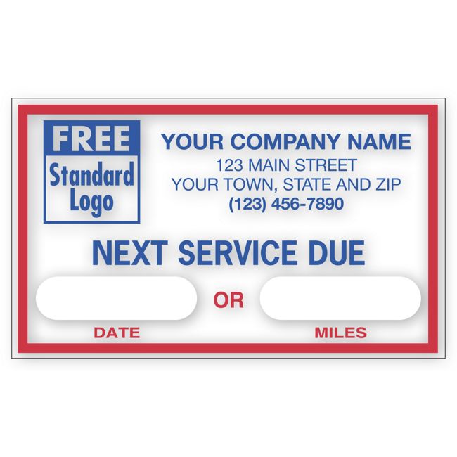 1690A Static Cling Windshield Labels...