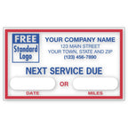 1690A Static Cling Windshield Labels Next Service Due 2 1/2 x 1 1/2"